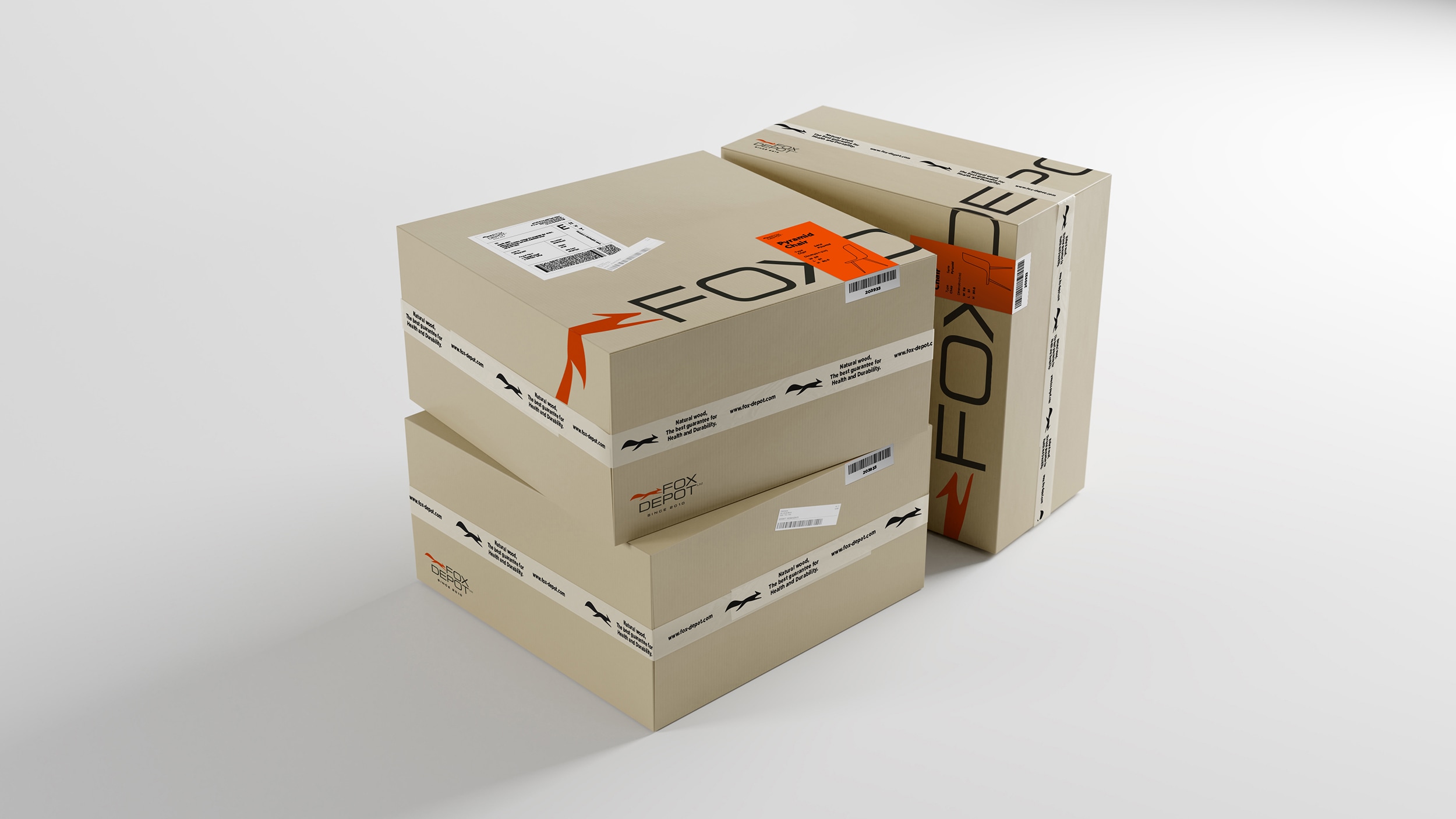 mockup of the export packagings