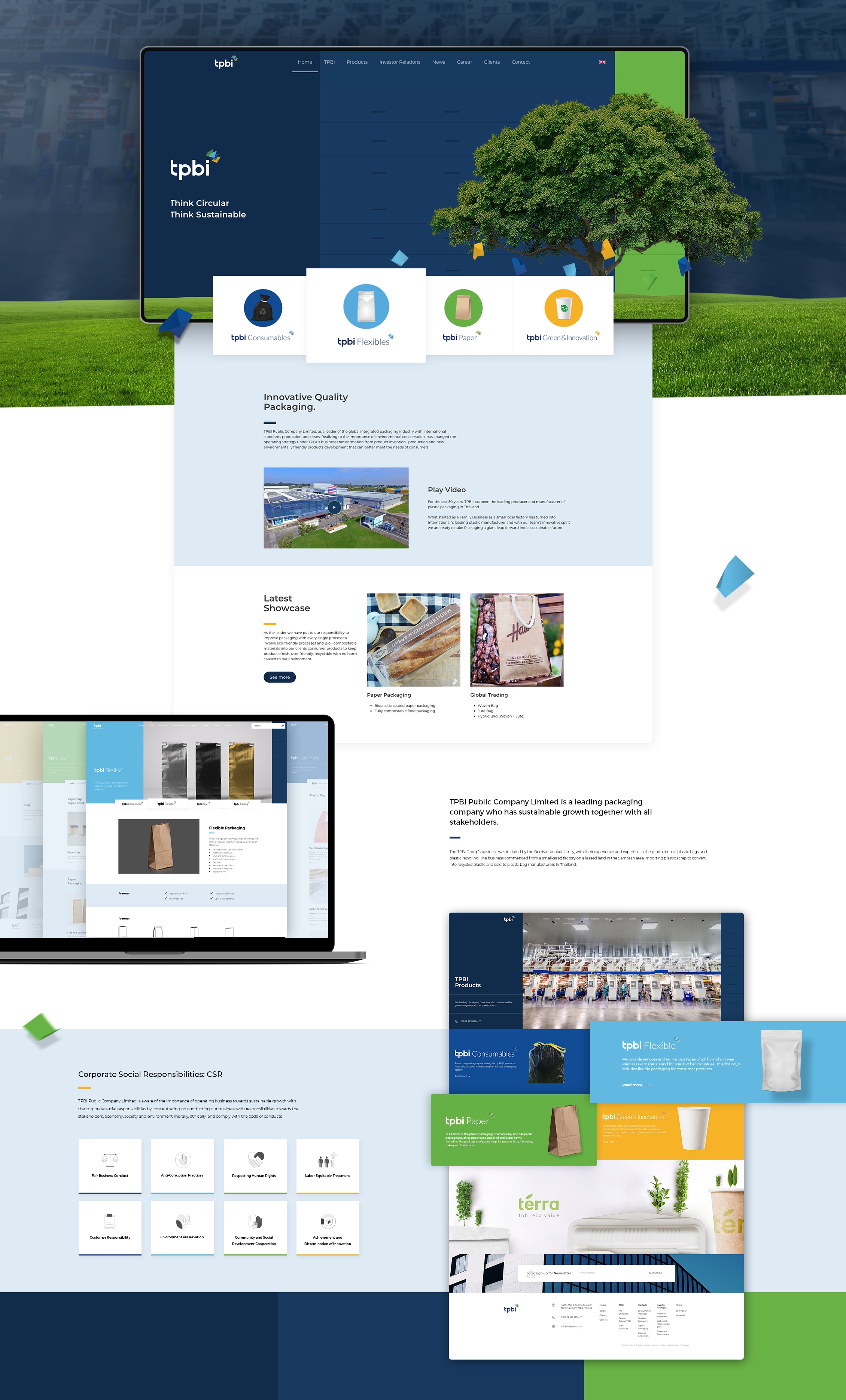 website screenshot, website maintenance to TPBI